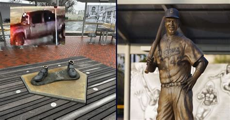 jackie robinson statue truck found